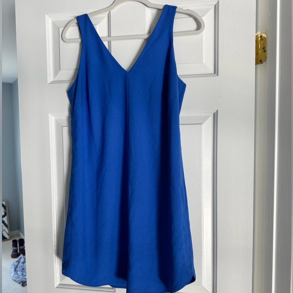 Banana Republic Blue Sleeveless V-Neck Sundress